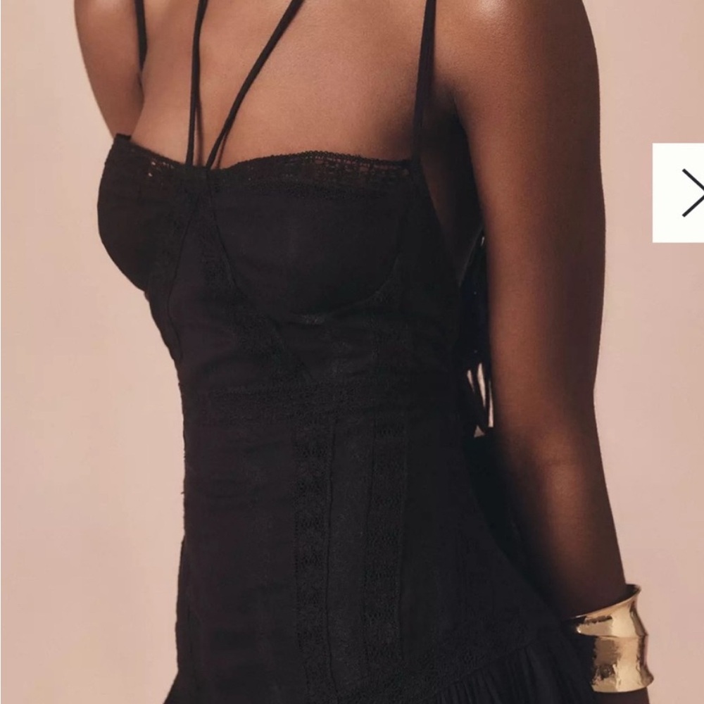 NWT Anthropologie Forever That Girl black Sleeveless Lace Midi Dress Boho L - Picture 2 of 7